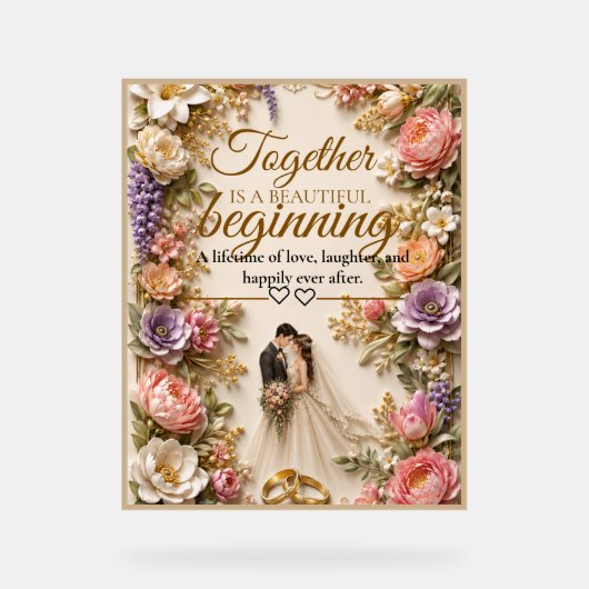 Carte de luxe éditable pour invitation de mariage (Recto)