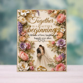 Carte de luxe éditable pour invitation de mariage (Neutre)