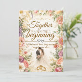 Carte de luxe éditable pour invitation de mariage (Debout devant)