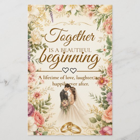 Carte de luxe éditable pour invitation de mariage (Devant)