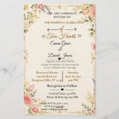Carte de luxe éditable pour invitation de mariage (Dos)