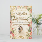 Carte de luxe éditable pour invitation de mariage (Debout devant)