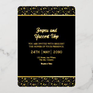 Carte de luxe noir et or Design Gold Foil