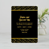 Carte de luxe noir et or Design Gold Foil (Debout devant)