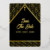 Carte de luxe noir et or Design Gold Foil (Verso)