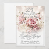 Carte de luxe pour les 25 ans de mariage (Devant / Derrière)