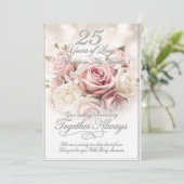 Carte de luxe pour les 25 ans de mariage (Debout devant)