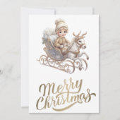 Carte de luxe Sleigh Christmas Flat Card (Devant)
