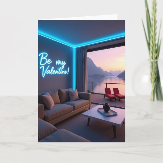 Carte de luxe Vue « Soyez mon Valentin » (Devant)