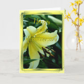 Carte de lys pour le 50e anniversaire - toute occa (Fleur jaune)
