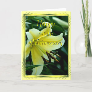 Carte de lys pour le 50e anniversaire - toute occa