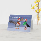 Carte de Macareux Festifs PETIT AMI (Fleur jaune)