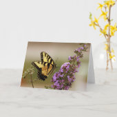 Carte de machaon de tigre (Fleur jaune)