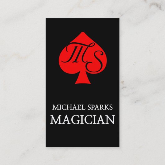 Carte de magicien Red Spades Poker (Devant)
