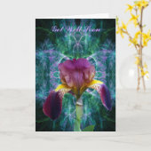 Carte De magnifiques Iris vont bien bientôt (Fleur jaune)