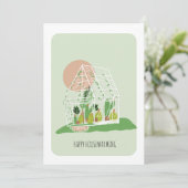 Carte de maison chaleureuse Plante de maison de se (Debout devant)