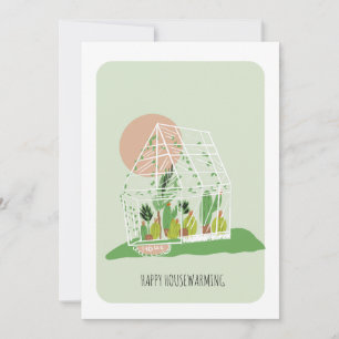 Carte de maison chaleureuse Plante de maison de se
