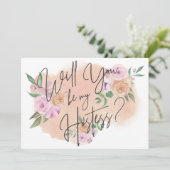 Carte de maîtresse florale rêveuse (Debout devant)