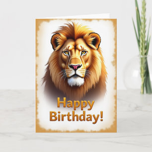 Carte de majestueuse crinière d'anniversaire