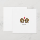 Carte de maltipoos amoureux (Devant / Derrière)