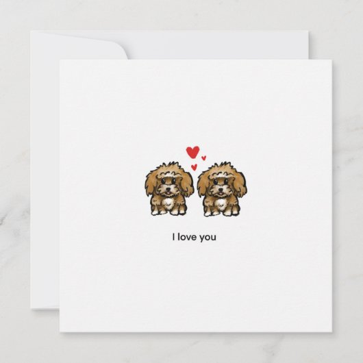 Carte de maltipoos amoureux (Devant)