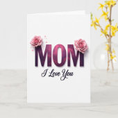 Carte de Maman à Texture Magenta (Fleur jaune)