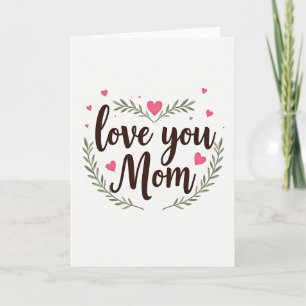 Carte de Maman avec Écriture Manuscrite