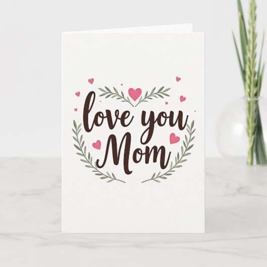Carte de Maman avec Écriture Manuscrite (Devant)