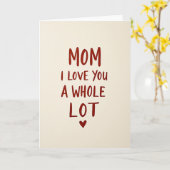 Carte de maman avec lettres manuscrites d'amour (Fleur jaune)