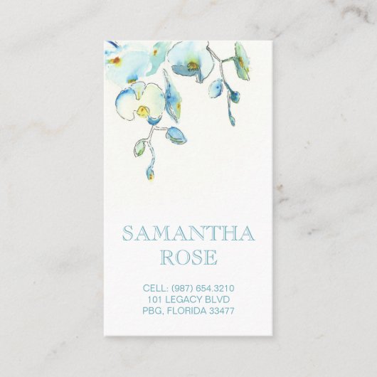 Carte de maman côtière à orchidée bleue (Devant)