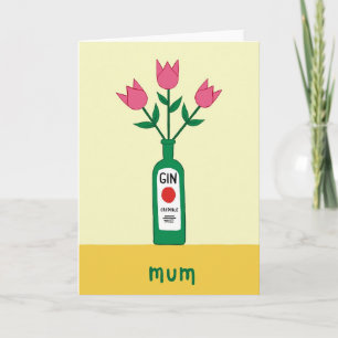 Carte de maman crédible au gin floral