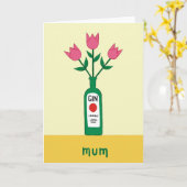 Carte de maman crédible au gin floral (Fleur jaune)