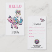 Carte de maman de *~* - BONJOUR sirène de parties (Devant / Derrière)