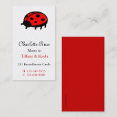 Carte de maman de coccinelle (Devant / Derrière)