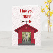 Carte de Maman de Compagnie Photo Chien Mignon (Fleur jaune)