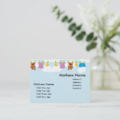 Carte de maman de corde à  linge d'enfants (Debout devant)