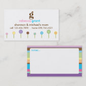 Carte de "maman" de pavot (Devant / Derrière)