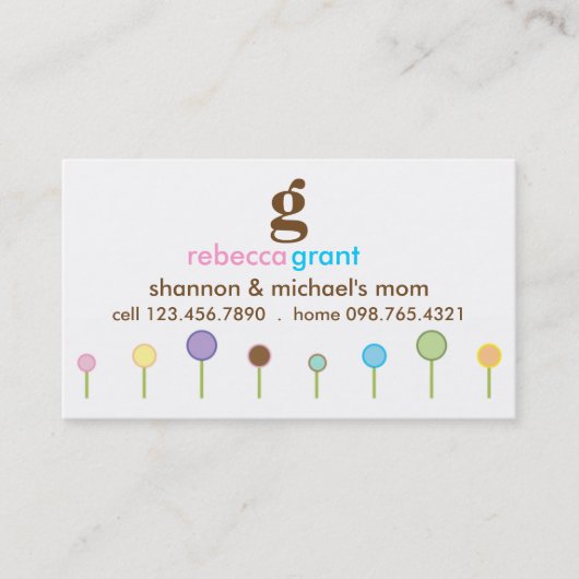 Carte de "maman" de pavot (Devant)