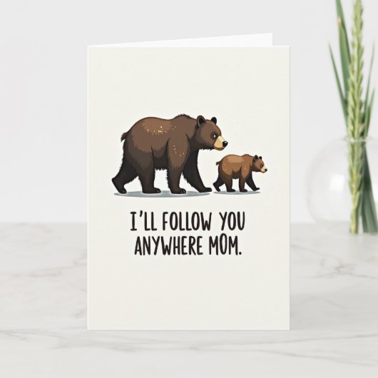 Carte de maman d'ours brun (Devant)