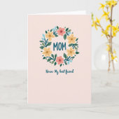 Carte de maman meilleure amie florale (Fleur jaune)