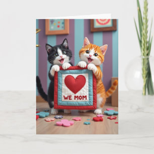Carte de maman pour un petit chat doux