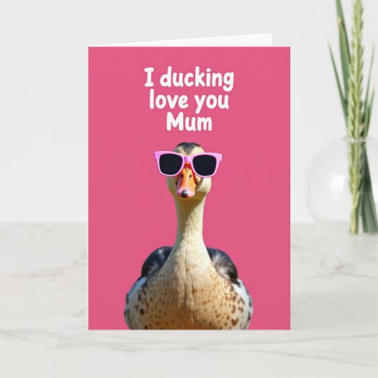 Carte de maman qui aime les oiseaux sympas (Devant)