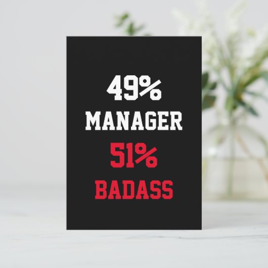 Carte de manager badass (Debout devant)