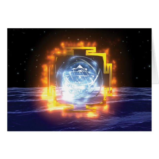 Carte de mandala de SriYantra (Devant horizontal)