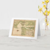 Carte de Manhattan et de la région 1639 de New (Fleur jaune)