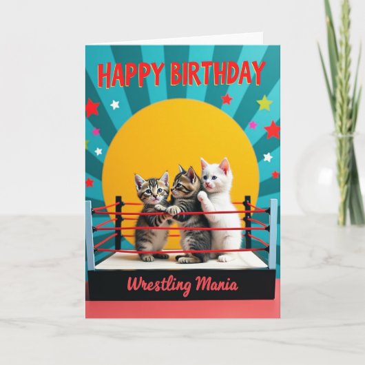 Carte de manie de chaton d'anniversaire (Devant)