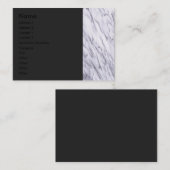 Carte de marbre blanche de profil de frontière (Devant / Derrière)