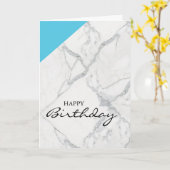Carte de marbre de joyeux anniversaire (Fleur jaune)