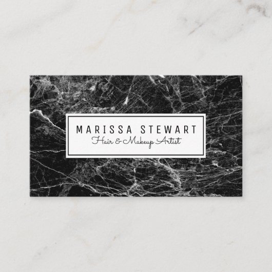 Carte de marbre noire et blanche moderne de (Devant)