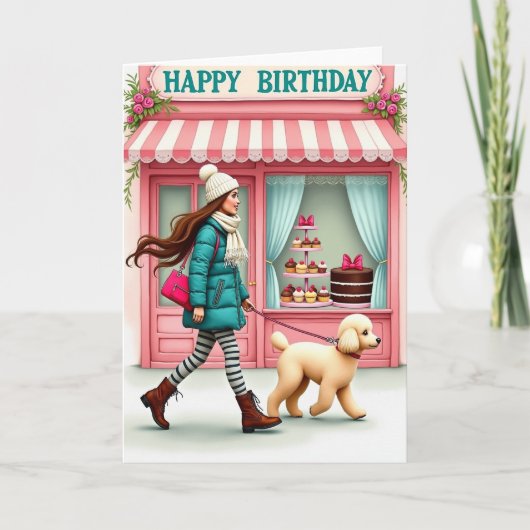 Carte de marche d'anniversaire douce (Devant)